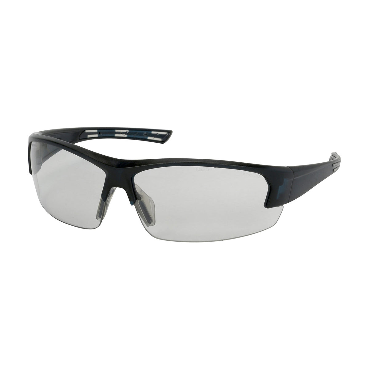 Bouton Optical 250-59-0551 Safety Glasses Semi-Rimless FogLess Dark Blue