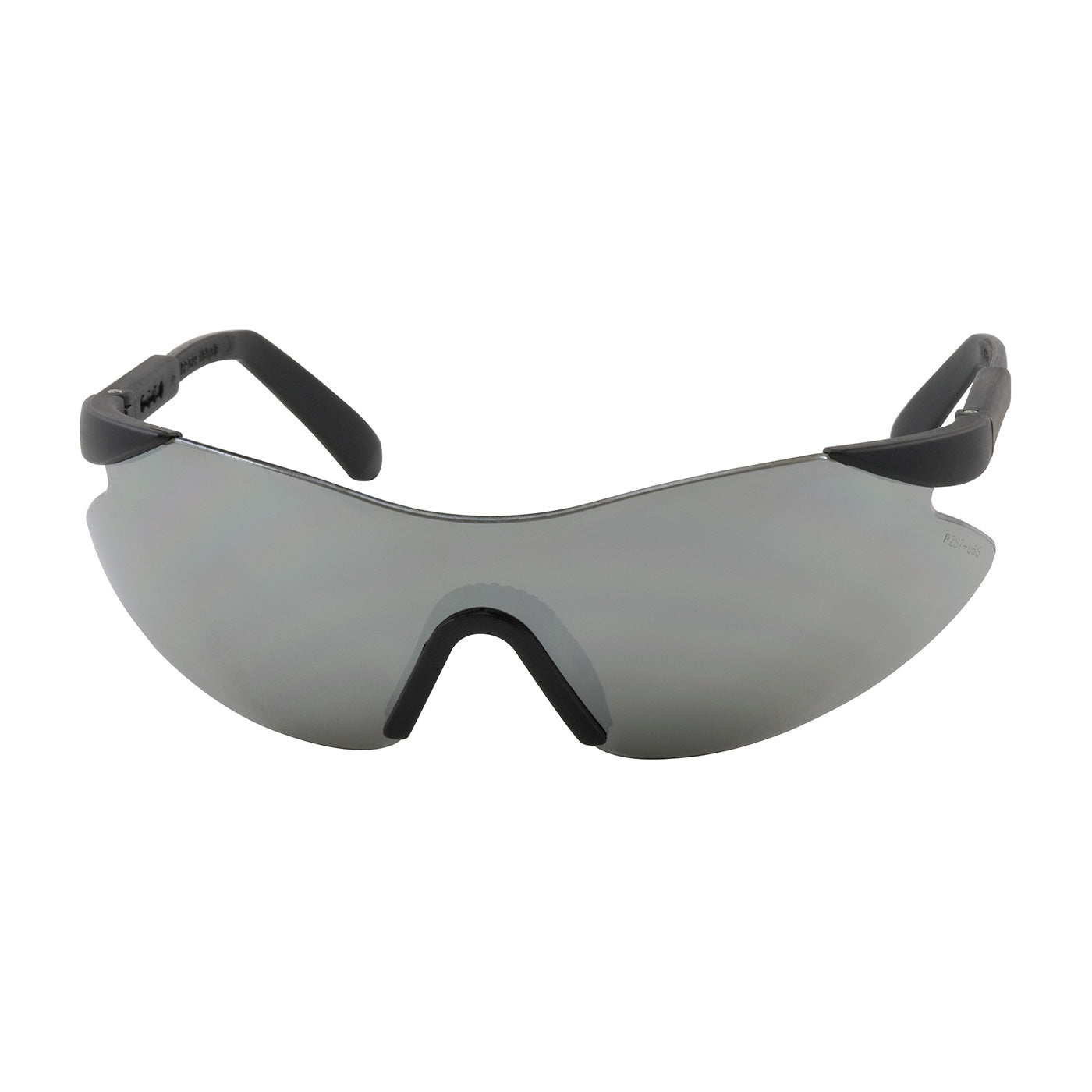 Bouton Optical 250-92-0005 Safety Glasses Silver Mirror Anti-Scratch Black