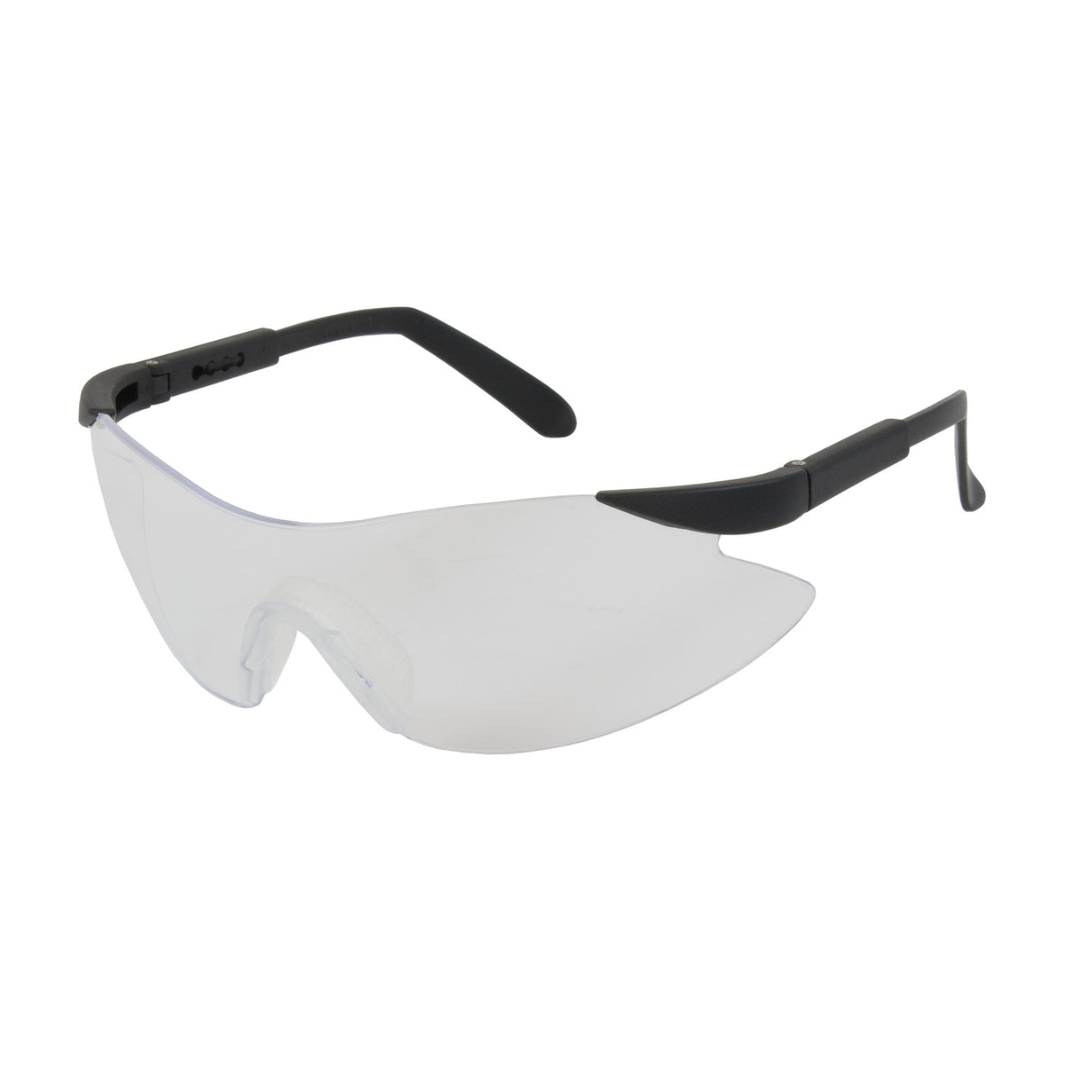 Bouton Optical 250-92-0020 Safety Glasses Clear Anti-Fog Anti-Scratch Black