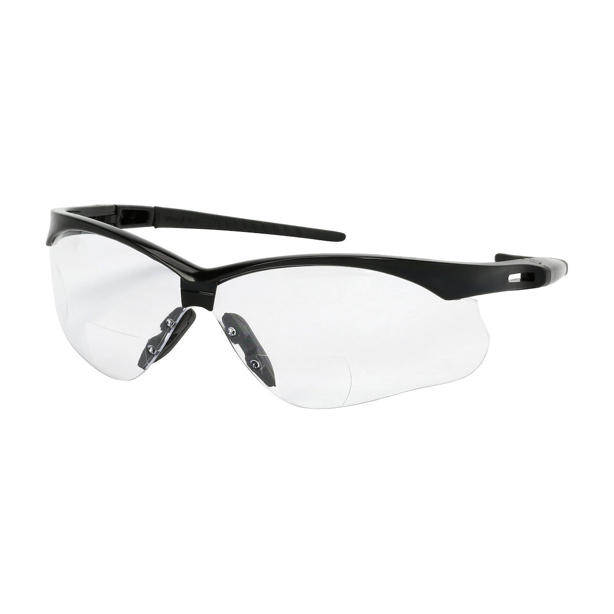 Bouton Optical 250-AN-52025 Safety Glasses Black Semi-Rimless Anti-Fog
