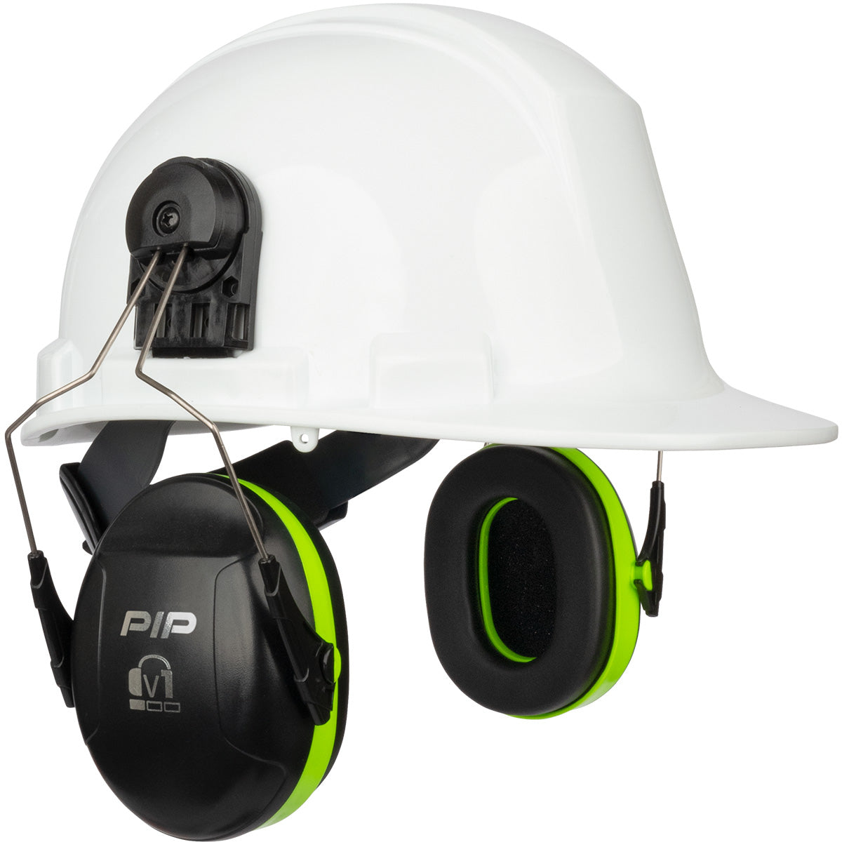 PIP 263-V1CM V1 Cap Mounted Passive Ear Muff Neon Green