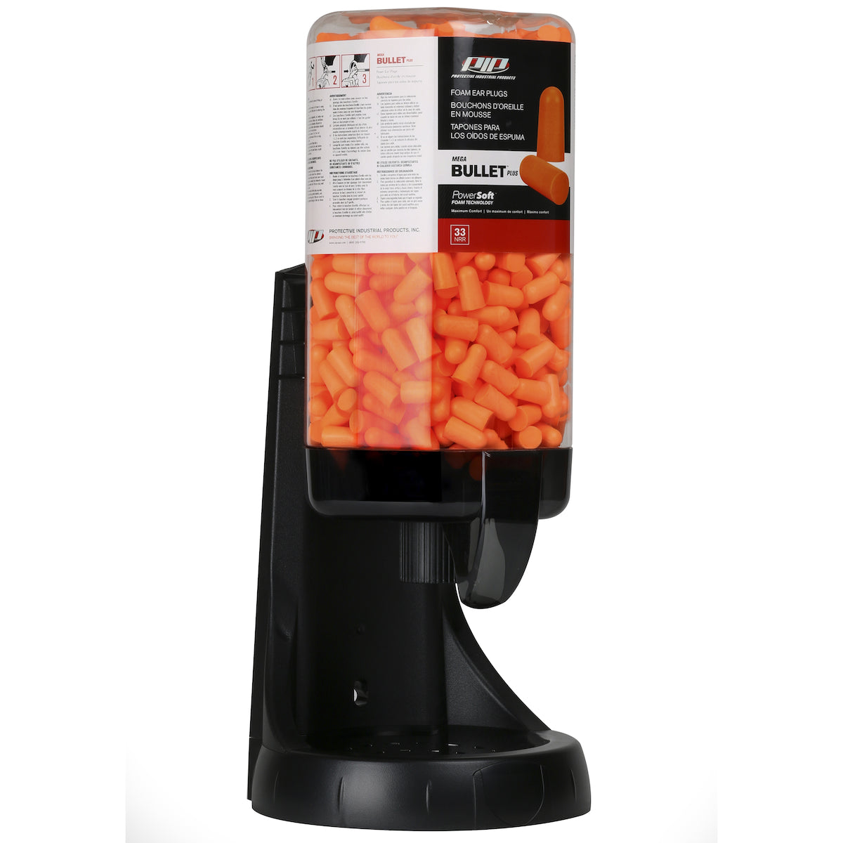 PIP 267-HPD810-500 Mega Bullet Plus Ear Plug Dispenser Black