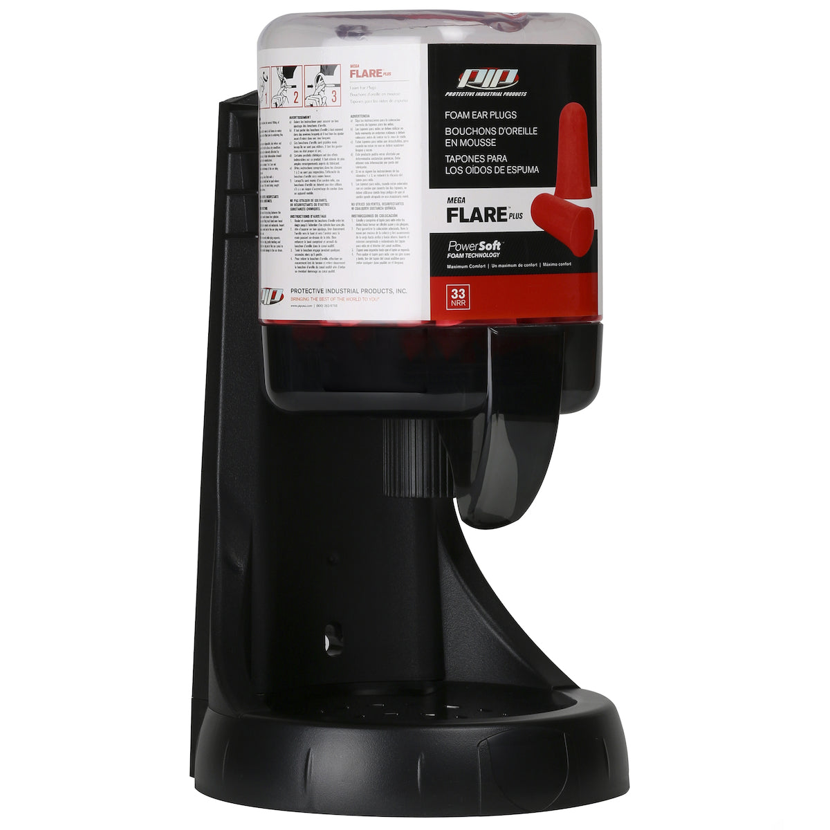PIP 267-HPD910-200 Mega Flare Plus Ear Plug Dispenser Black