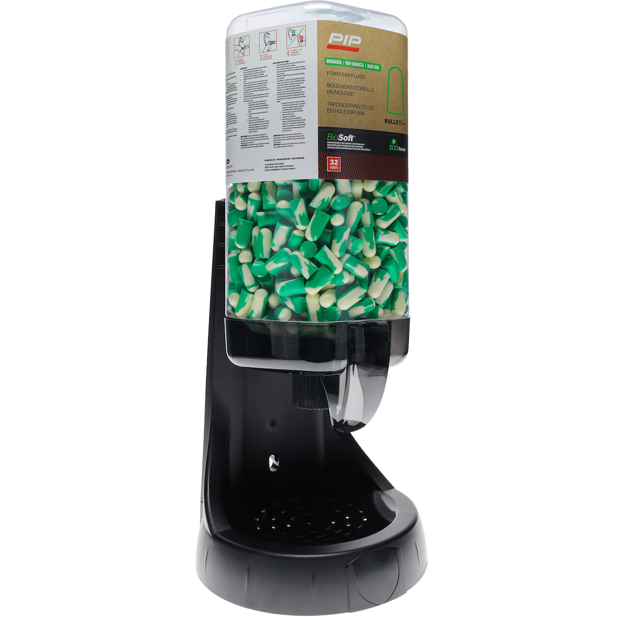 PIP 267-HPDBSF-500 BioSoft Ear Plugs Prefilled Dispenser Black