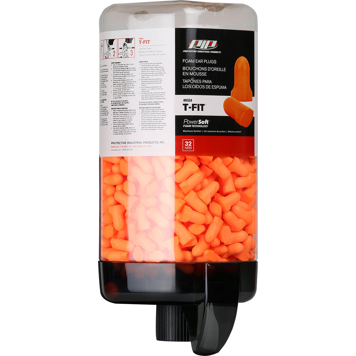 PIP 267-HPDR510-500 Ear Plugs Refill Canister Black