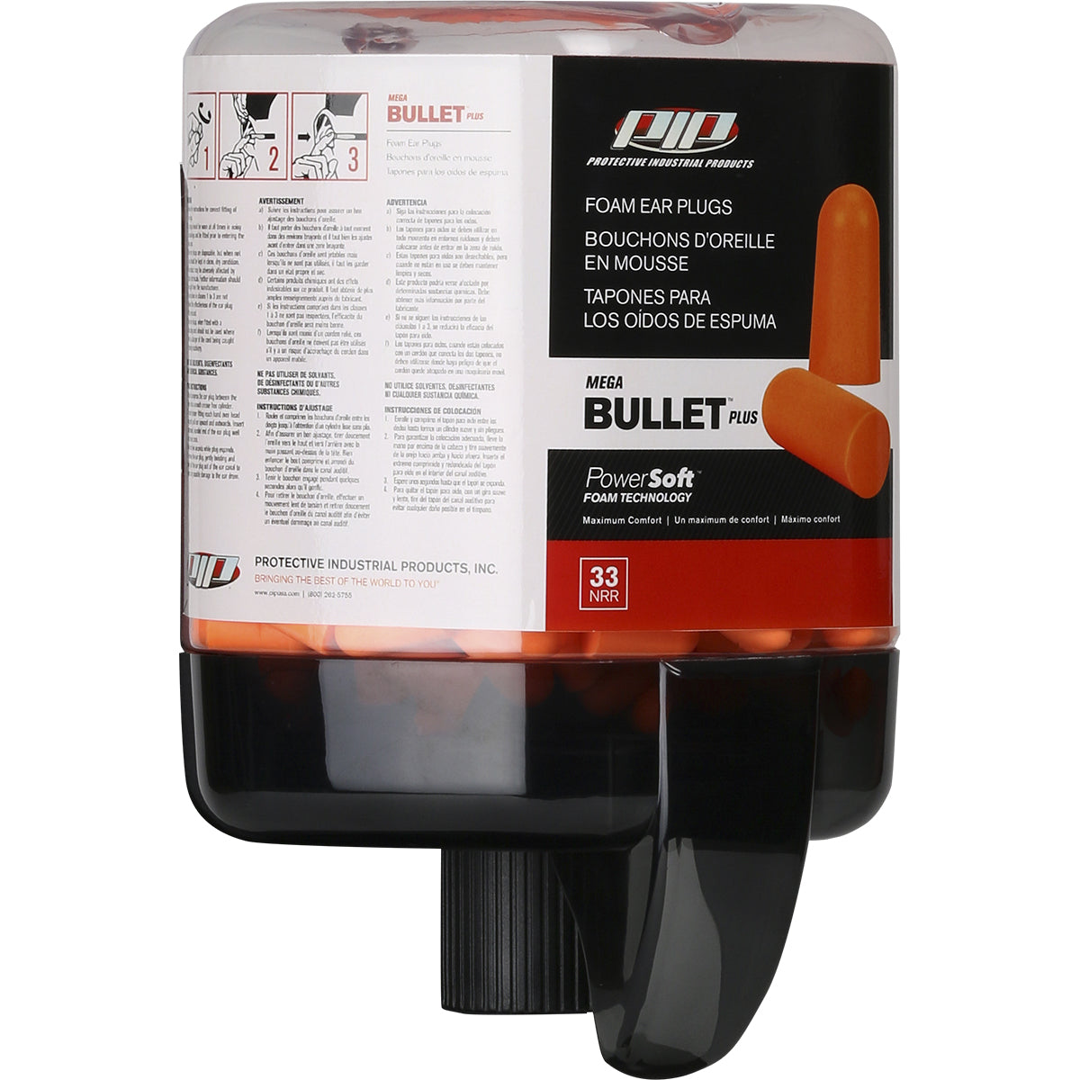 PIP 267-HPDR810-250 Ear Plugs Refill Canister Black