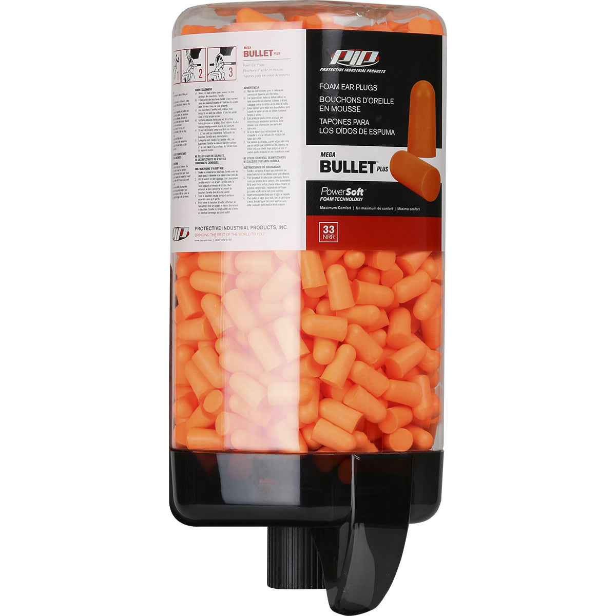 PIP 267-HPDR810-500 Ear Plugs Refill Canister Black