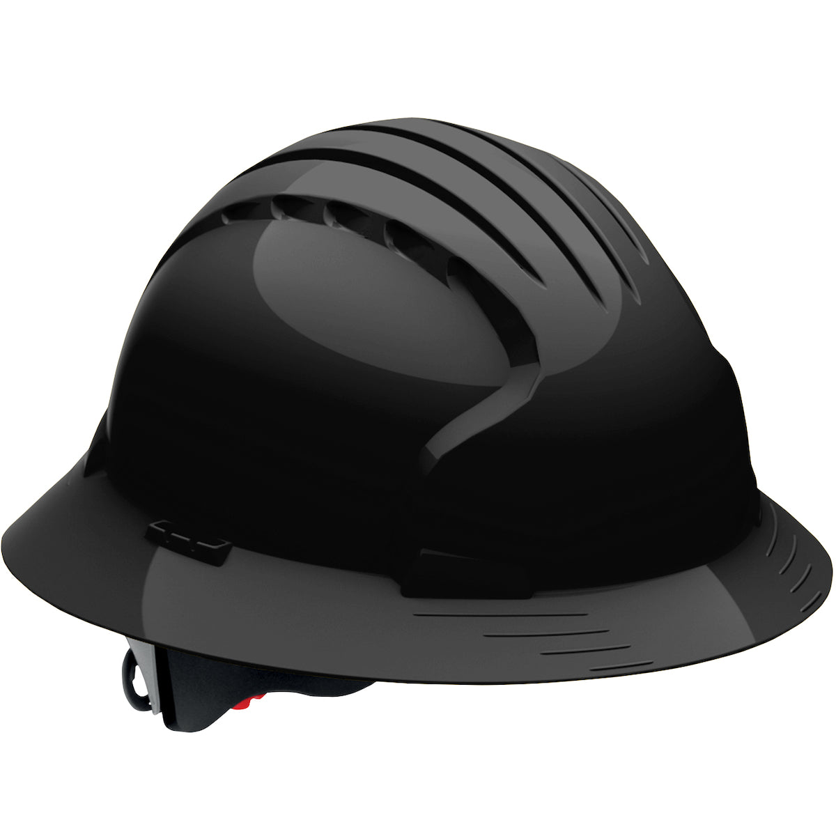 JSP 280-EV6161 Full Brim Hard Hat HDPE Black