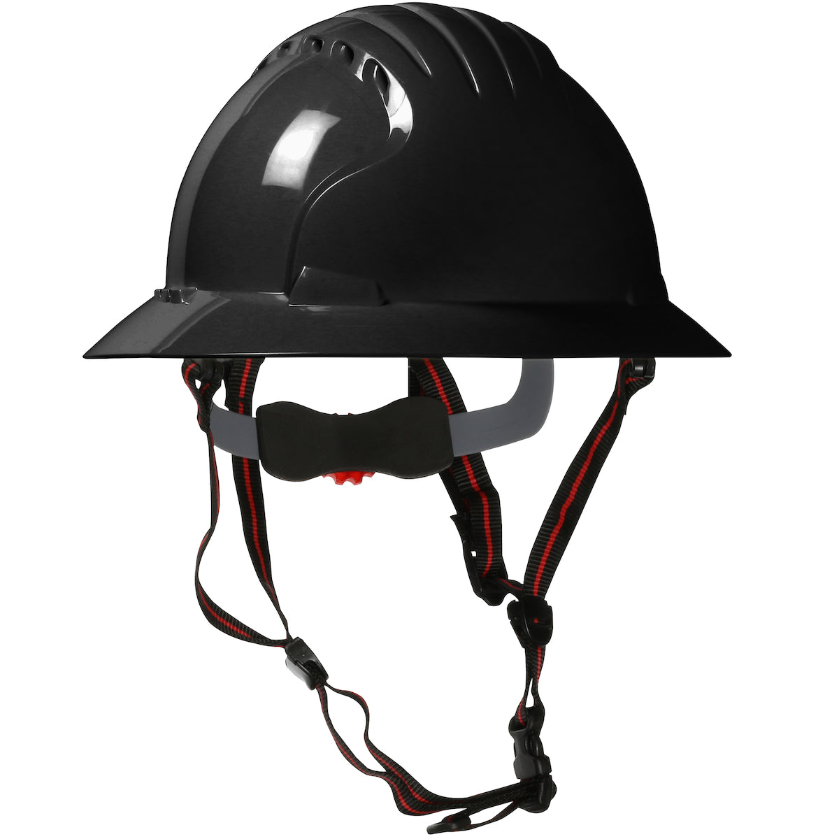 JSP 280-EV6161-CH Full Brim Safety Helmet HDPE Black