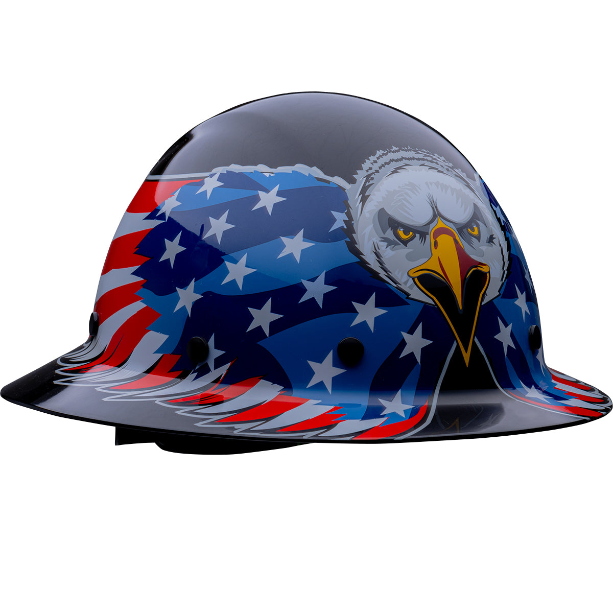 PIP 280-HP1481EAG Hard Hat Fiberglass Resin Graphic Eagle Black