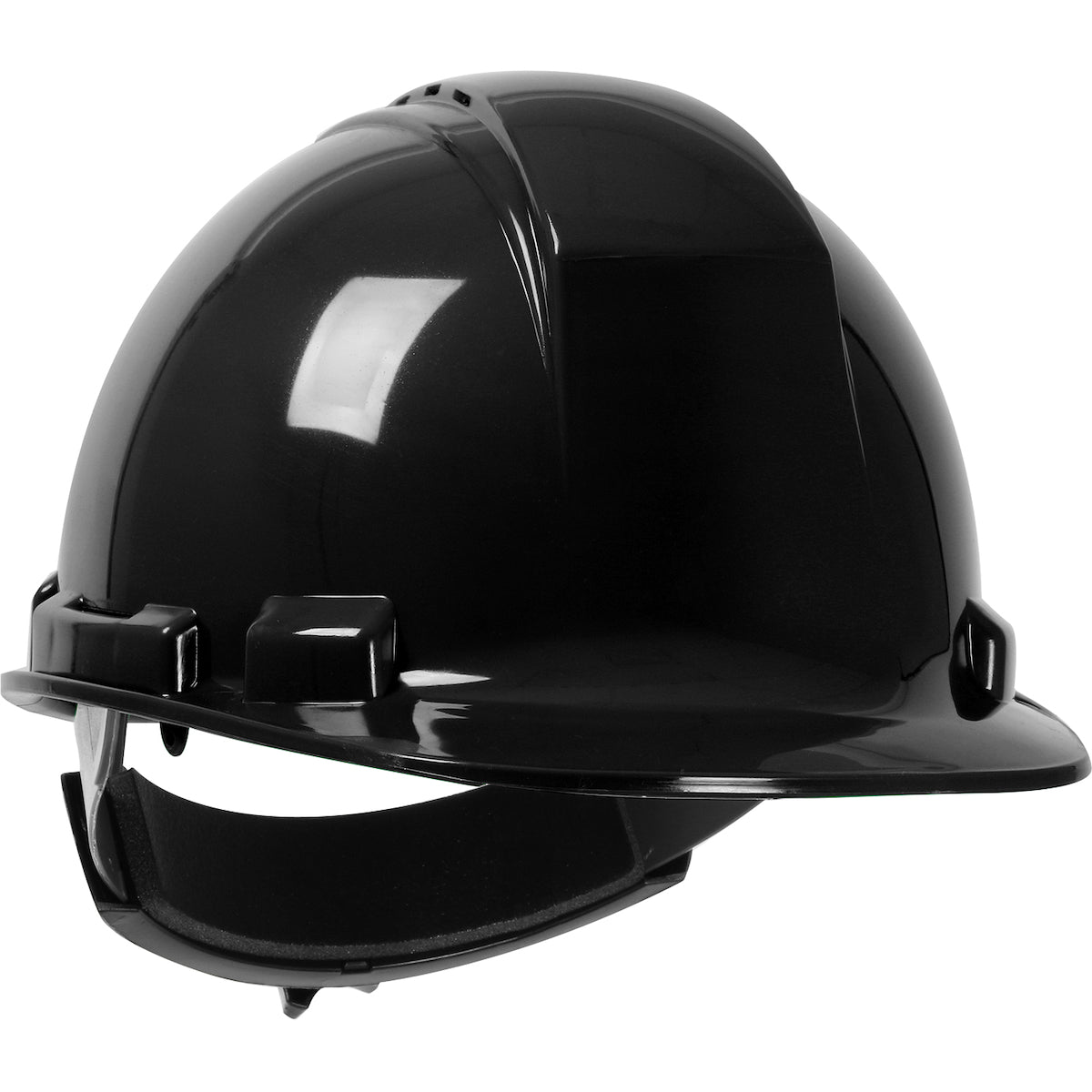 PIP 280-HP241RV Vented Cap Style Hard Hat HDPE Shell Black