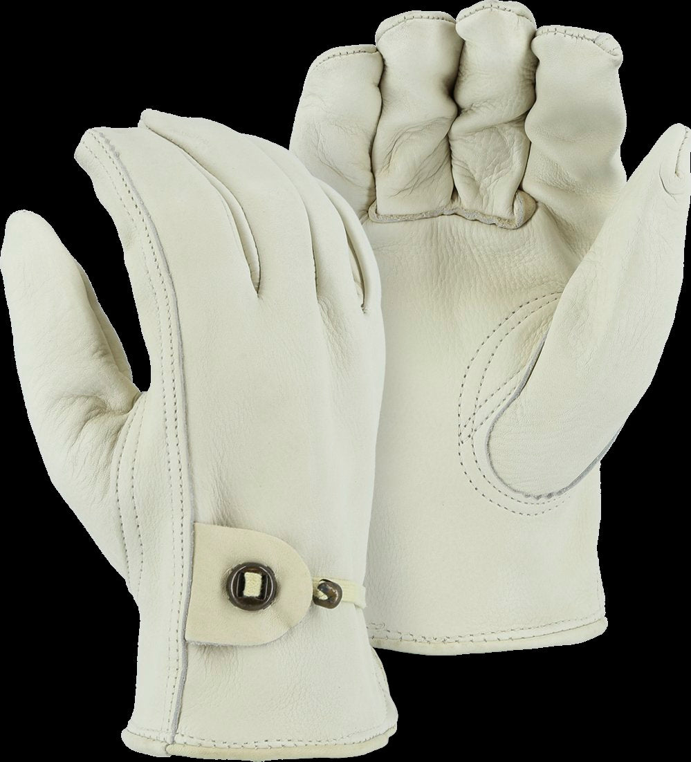 Majestic Glove 1509K Cowhide Drivers Glove with Ball and Tape Wrist Strap
