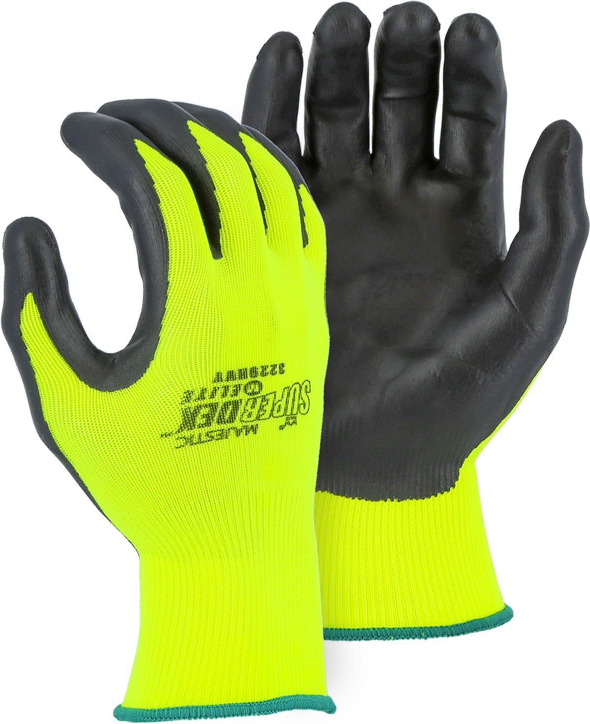 Majestic Glove 3229HVY Heavyweight Foam Nitrile Coated on Hi-Viz Nylon