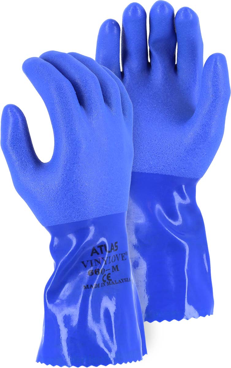 Majestic Glove 3704A Atlas® Triple Dipped PVC Glove with Interlock Liner