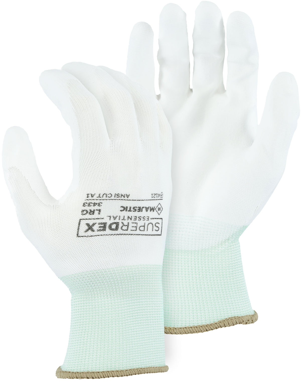 Majestic Glove 3433 Polyurethane Palm Coated Glove on Nylon Liner