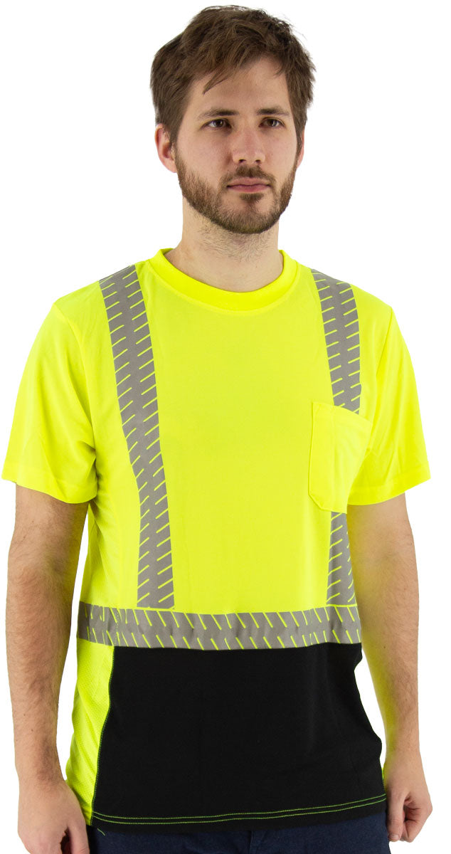 Majestic Glove 75-5231 Hi-Viz Yellow Cooing Tshirt