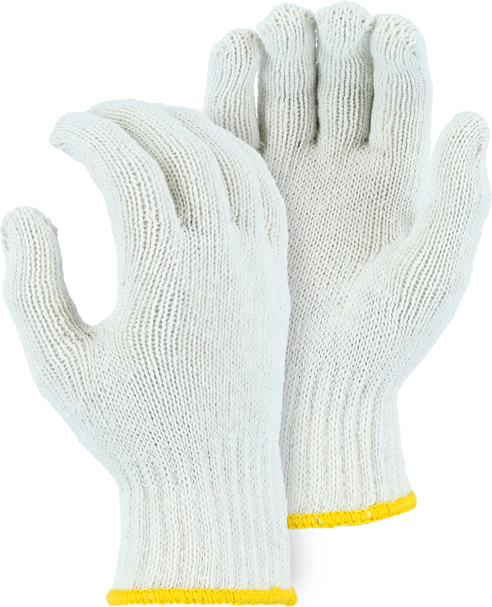 Majestic Glove 3909W Heavyweight 100% Polyester String Knit Glove, White