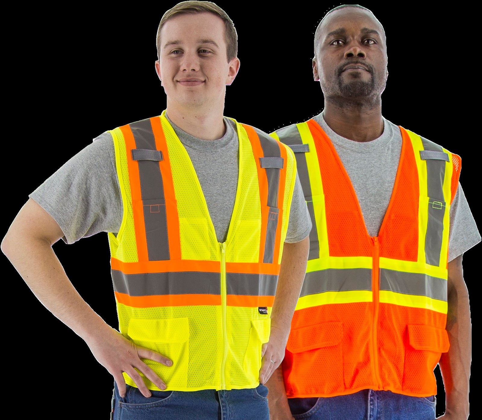 Majestic Glove 75-3209 Hi-Viz Mesh Vest with DOT Striping, ANSI 2
