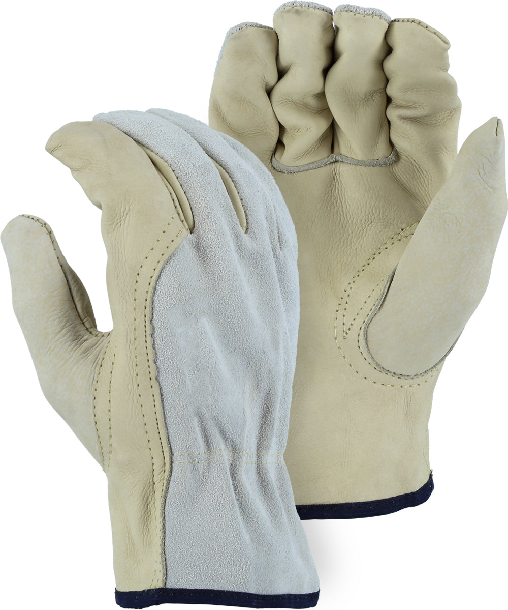 Majestic Glove 1532B Combination Cowhide Drivers Glove