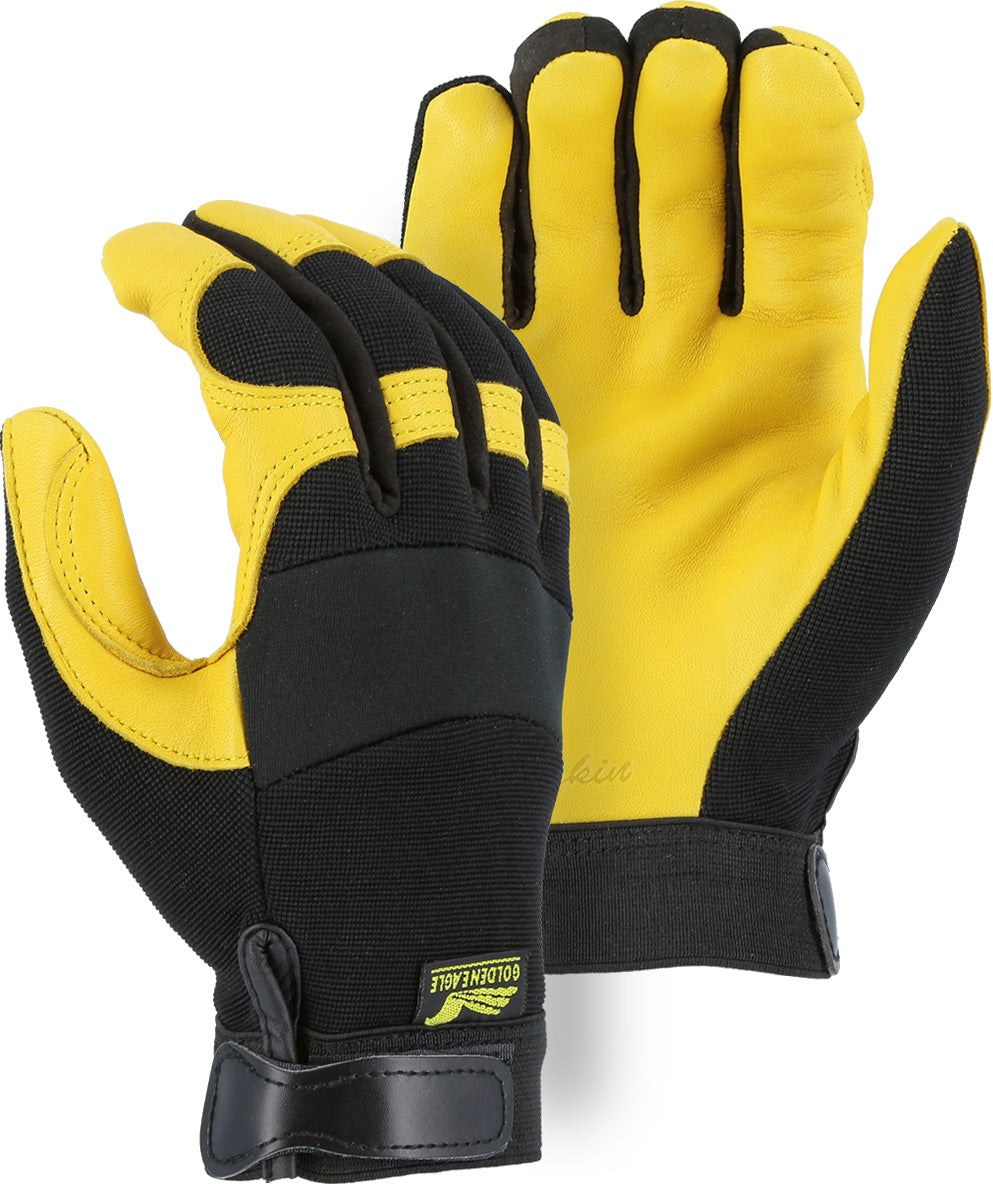 Majestic Glove 2150 Golden Eagle Mechanics Glove with Deerskin Palm