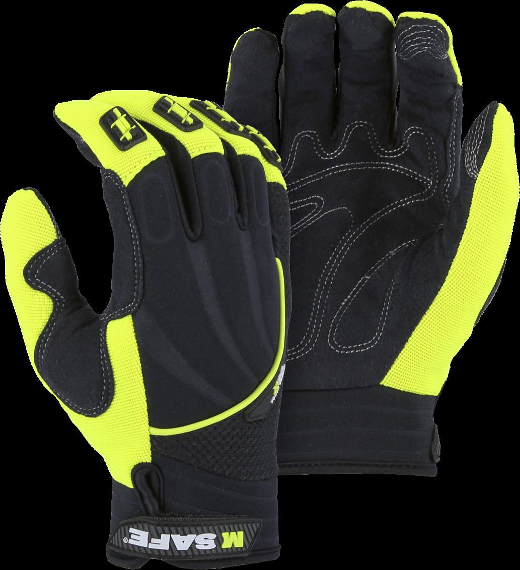 Majestic Glove 2127HY Mechanics Glove with Finger Guards & Touch Screen