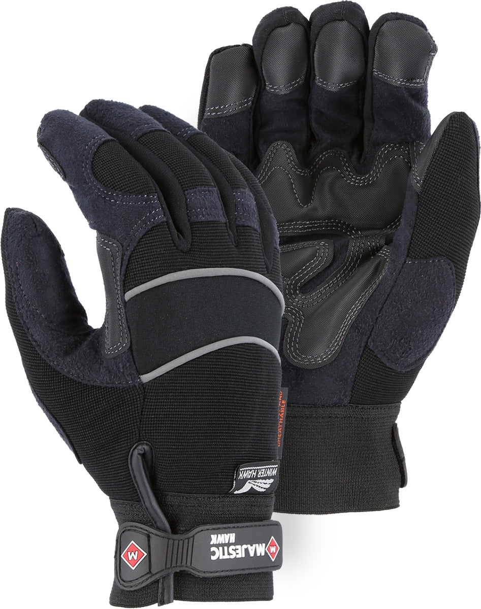Majestic Glove 2145BKH Winter Lined Mechanics Glove with Knit Back