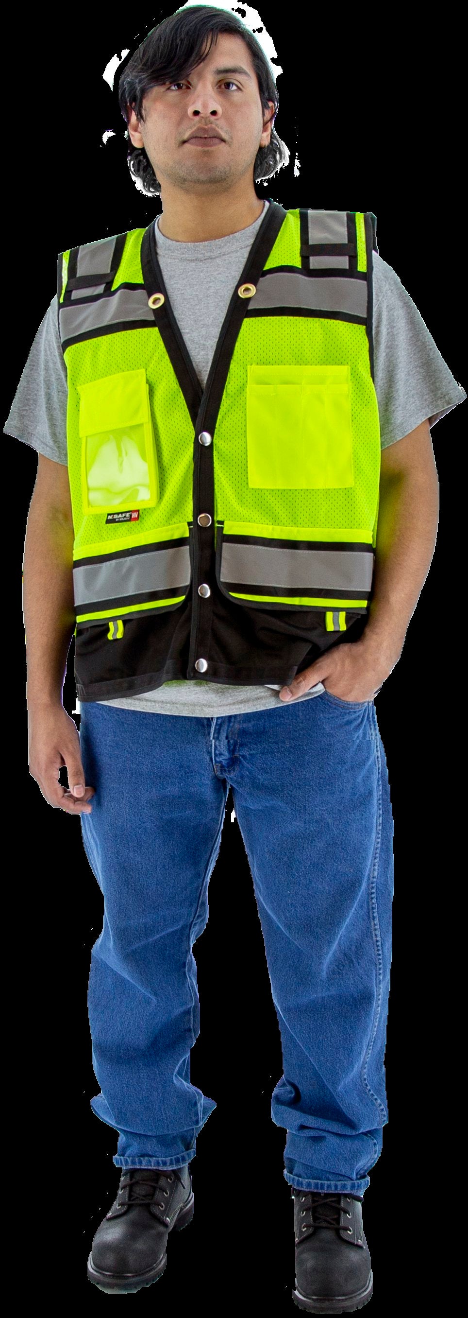 Majestic Glove 75-3237 Hi-Viz Heavy Duty Mesh Vest, ANSI 2