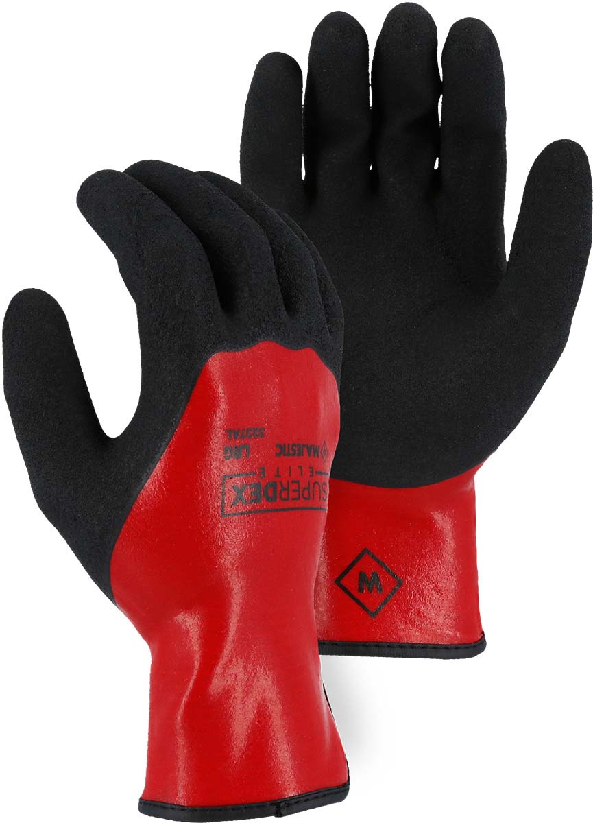 Majestic Glove 3237AL Micro Crinkle Latex 3/4 Dip Over Foam Latex Full Dip