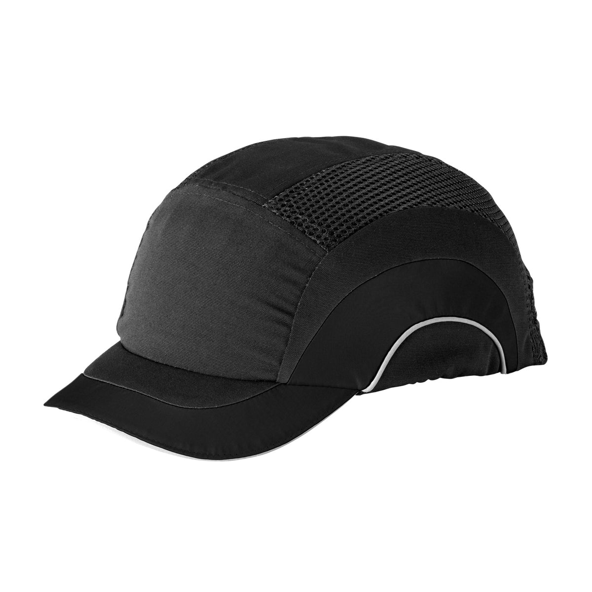JSP 282-ABS150 Black Bump Cap HDPE Liner Short Brim