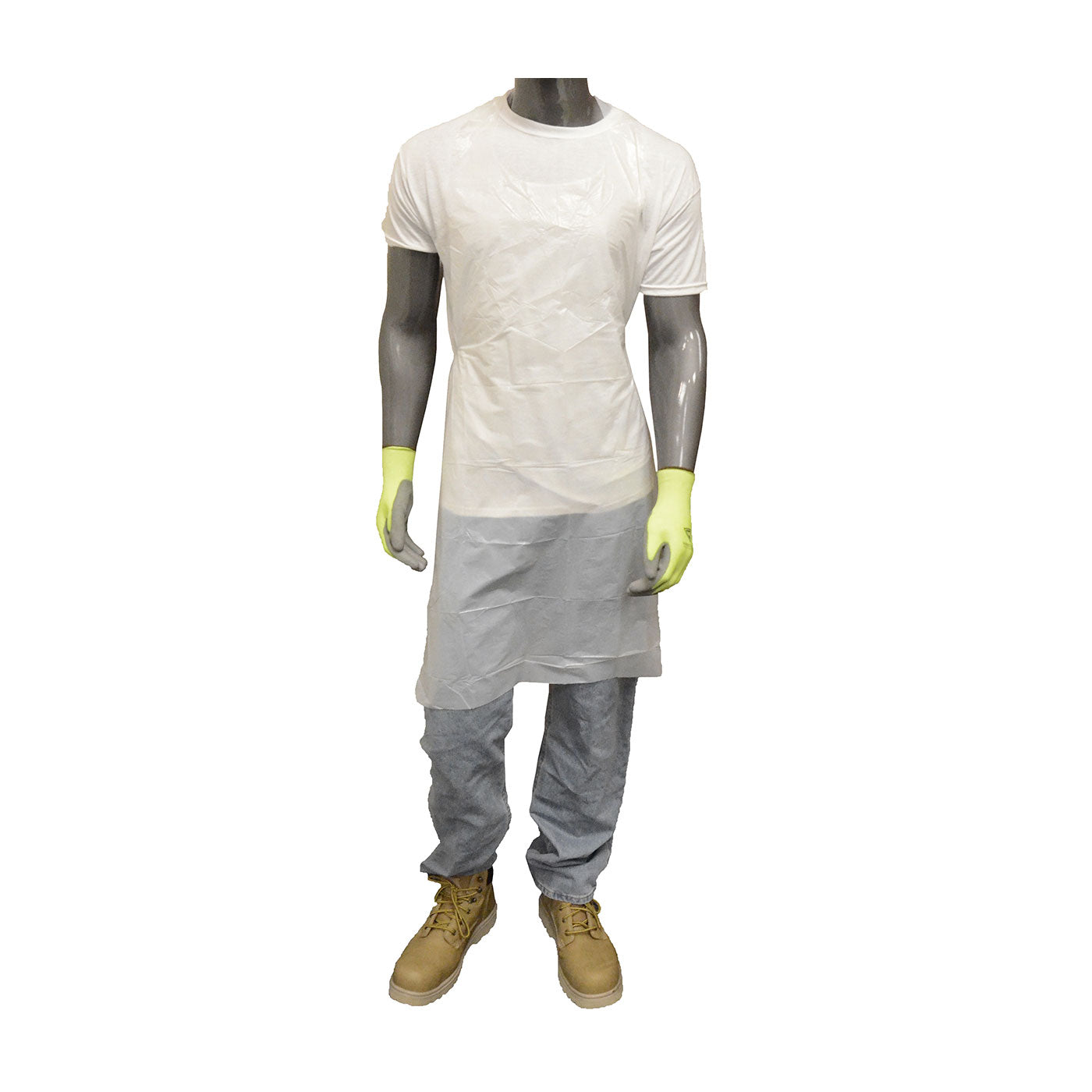 PIP 2846PE Disposable Apron Smooth White