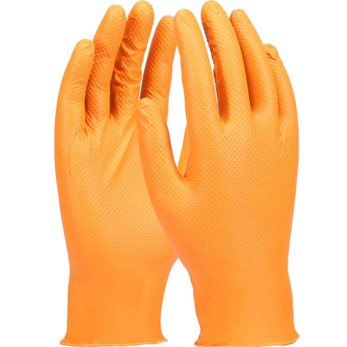 Ambi-dex 2940 Disposable Nitrile Gloves Textured Grip Orange