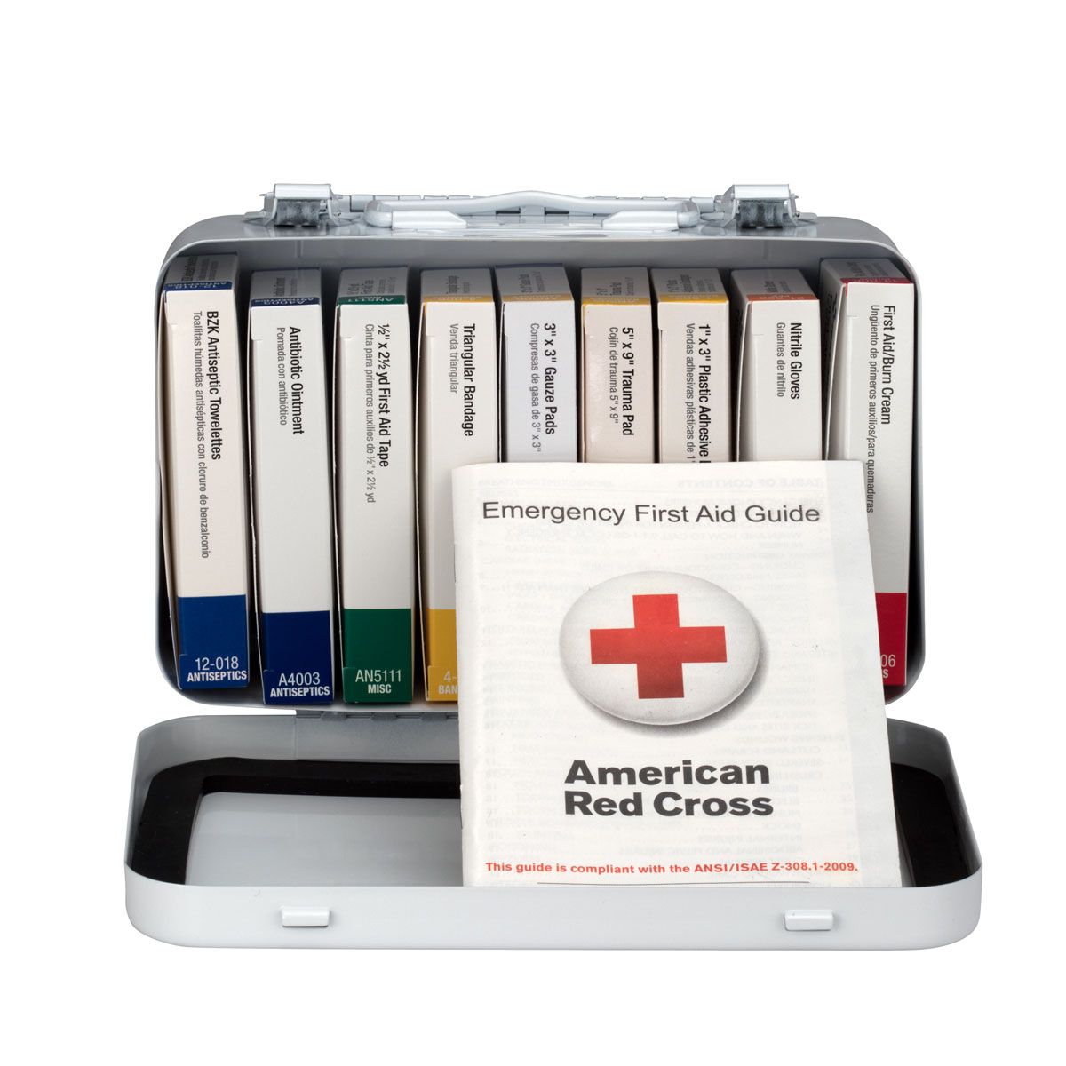 10 Unit First Aid Kit, Metal Case - W-240-AN