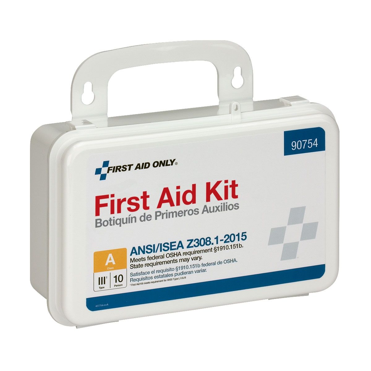 10 Person Bulk Plastic First Aid Kit, ANSI Compliant - W-90754