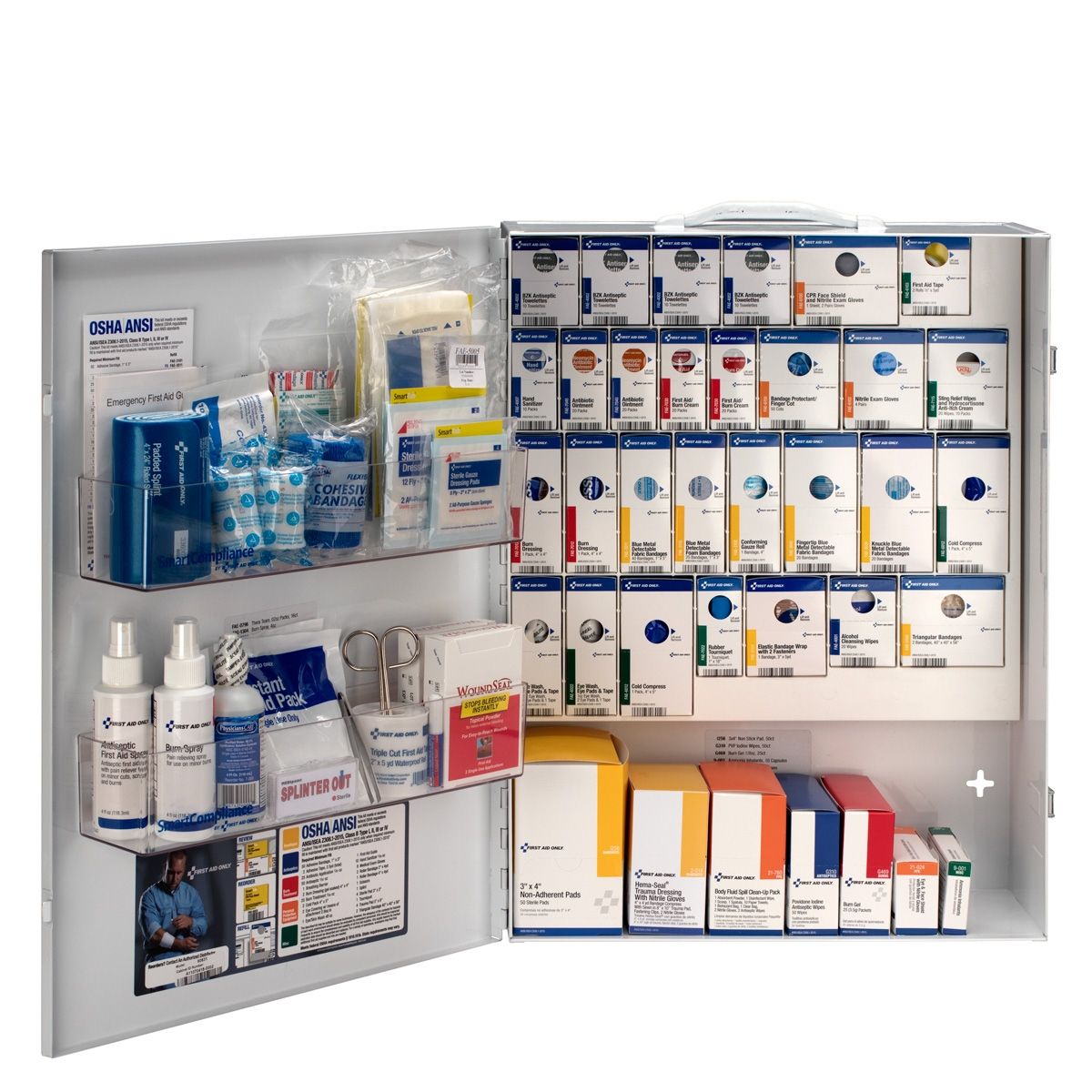 150 Person XL Metal SmartCompliance Food Service First Aid Cabinet Without Medications - W-90831