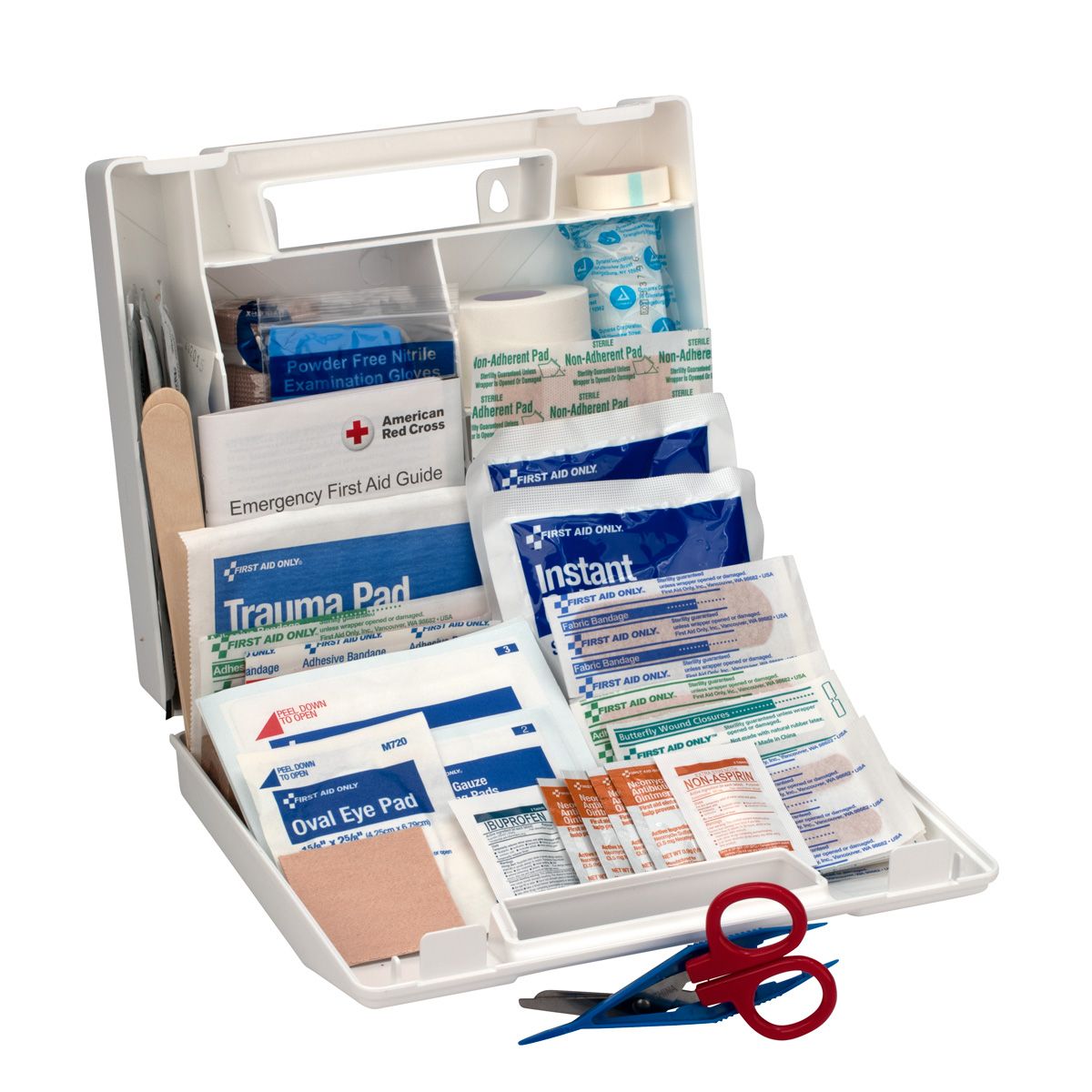 10 Person Sports First Aid Kit, Plastic Case - W-SM-134