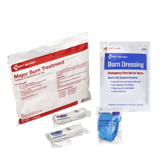 5 Piece First Aid Triage Severe Burn Treatment Pack - W-71-170