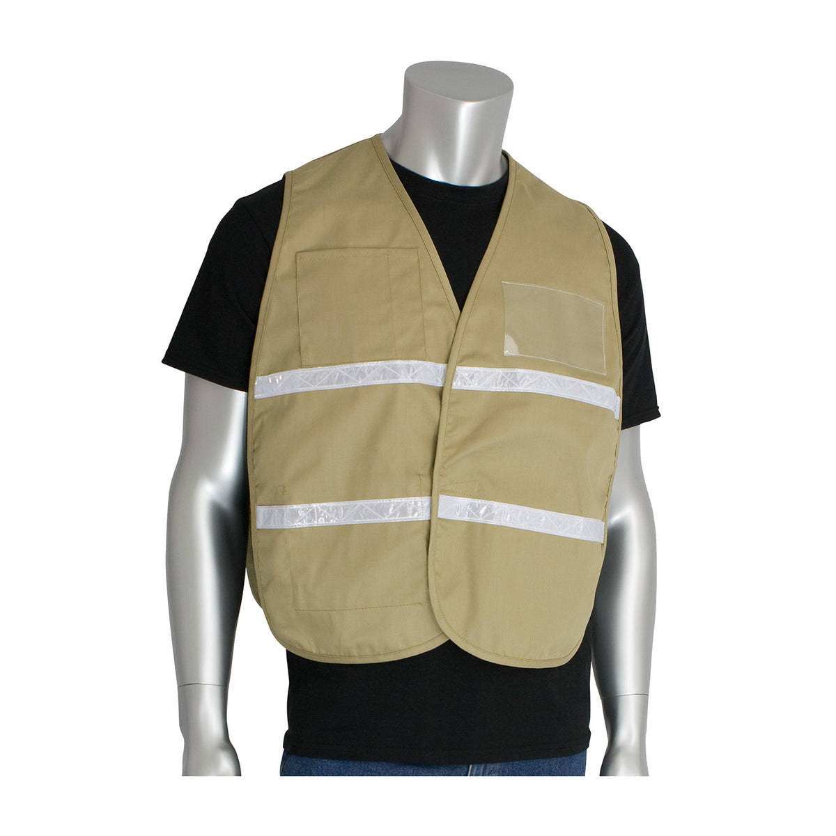 PIP 300-2506 Hi-Vis Safety Vest Cotton/Polyester Tan