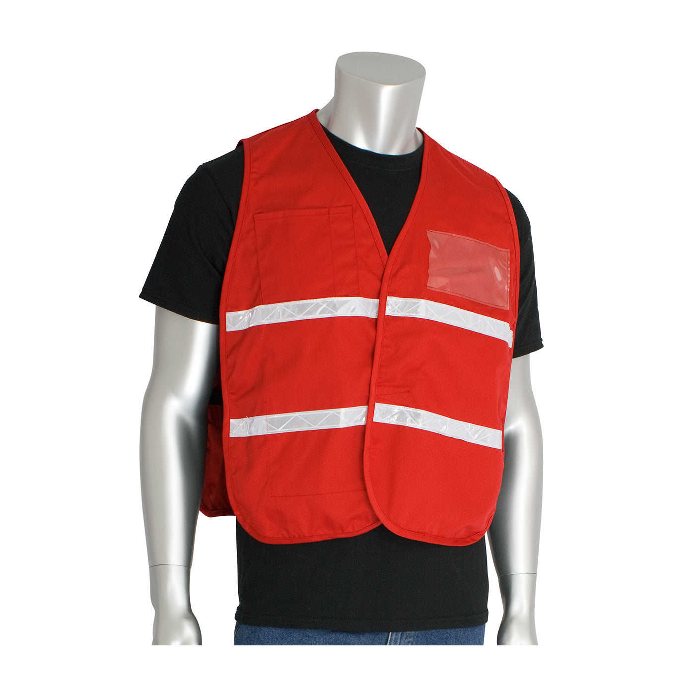PIP 300-2508 Safety Vest Cotton/Polyester Hi-Vis Red