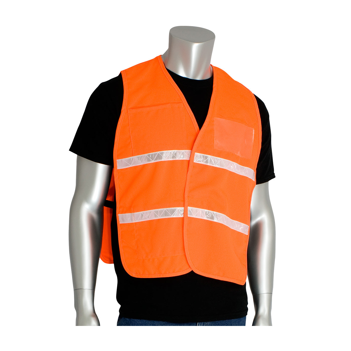 PIP 300-2512 Hi-Vis Safety Vest Solid Polyester Hi-Vis Orange