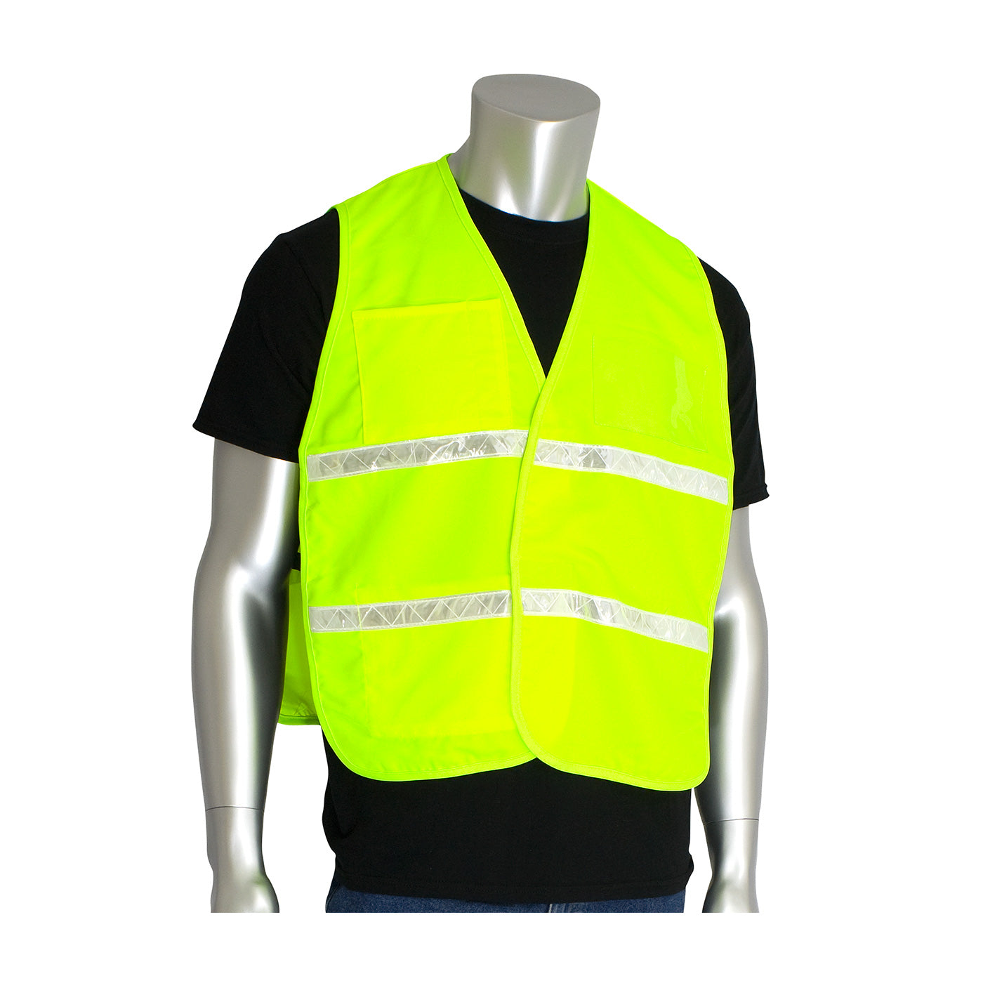 PIP 300-2513 Hi-Vis Safety Vest Solid Polyester Hi-Vis Yellow