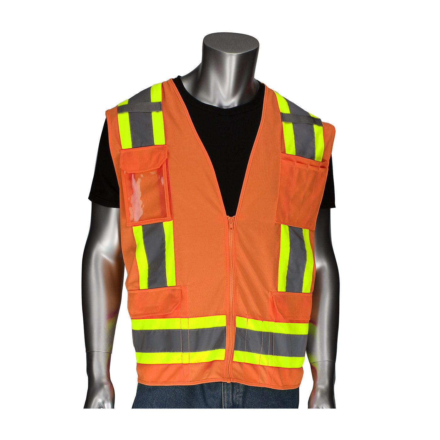 PIP 302-0500D Hi-Vis Safety Vest Polyester Mesh Hi-Vis Orange