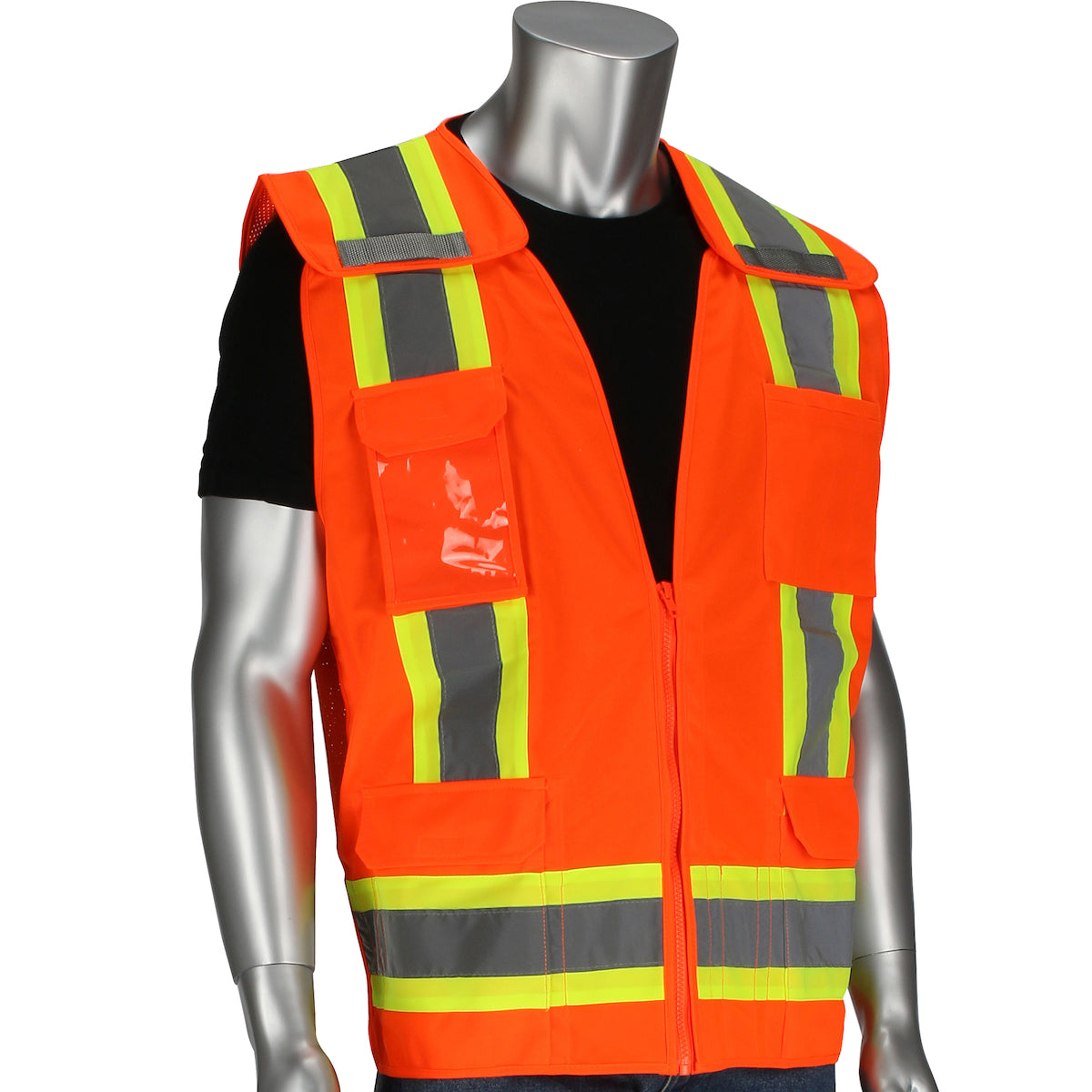 PIP 302-0505 Hi-Vis Breakaway Safety Vest Mesh Hi-Vis Orange