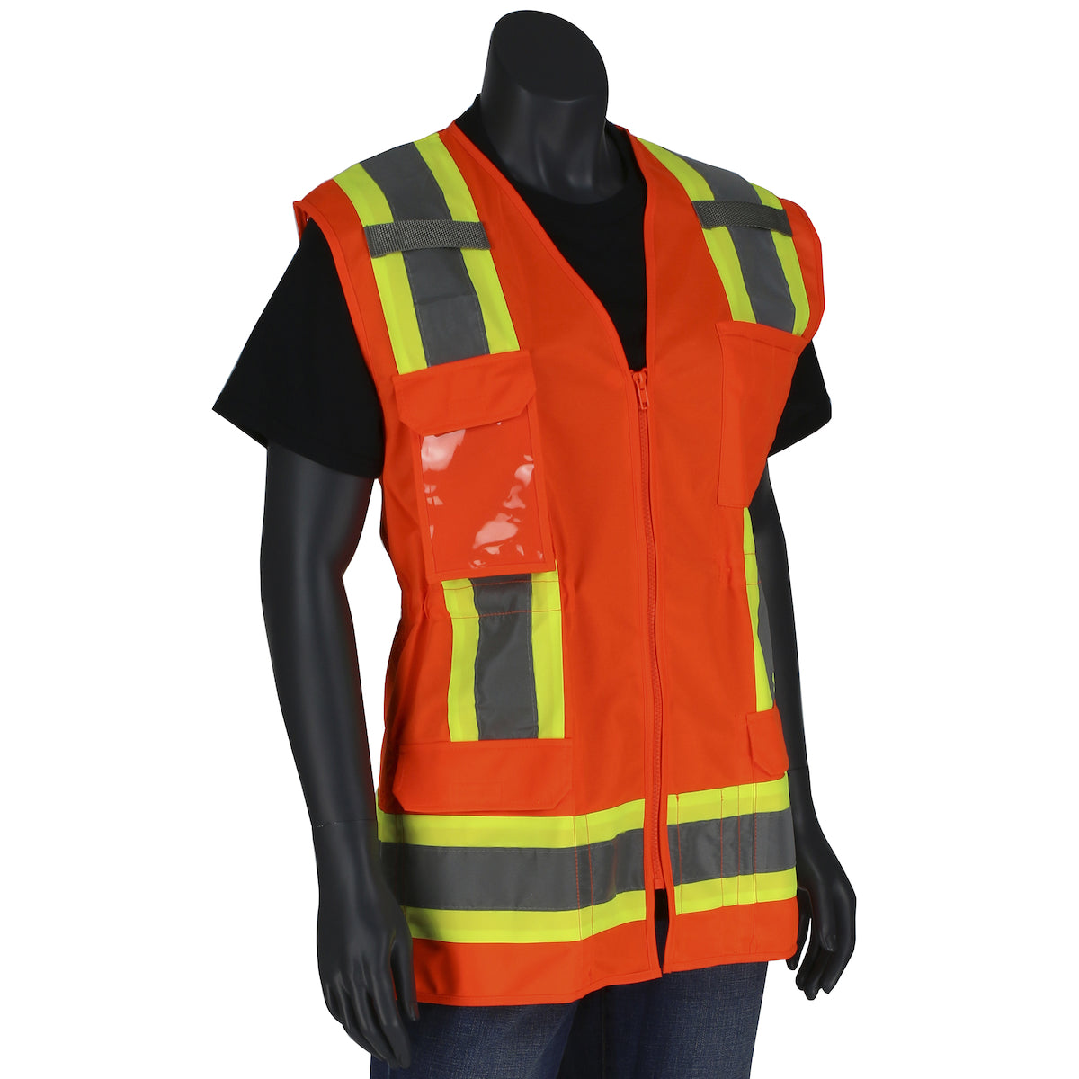 PIP 302-0512 Women's Hi-Vis Safety Vest Contoured Hi-Vis Orange