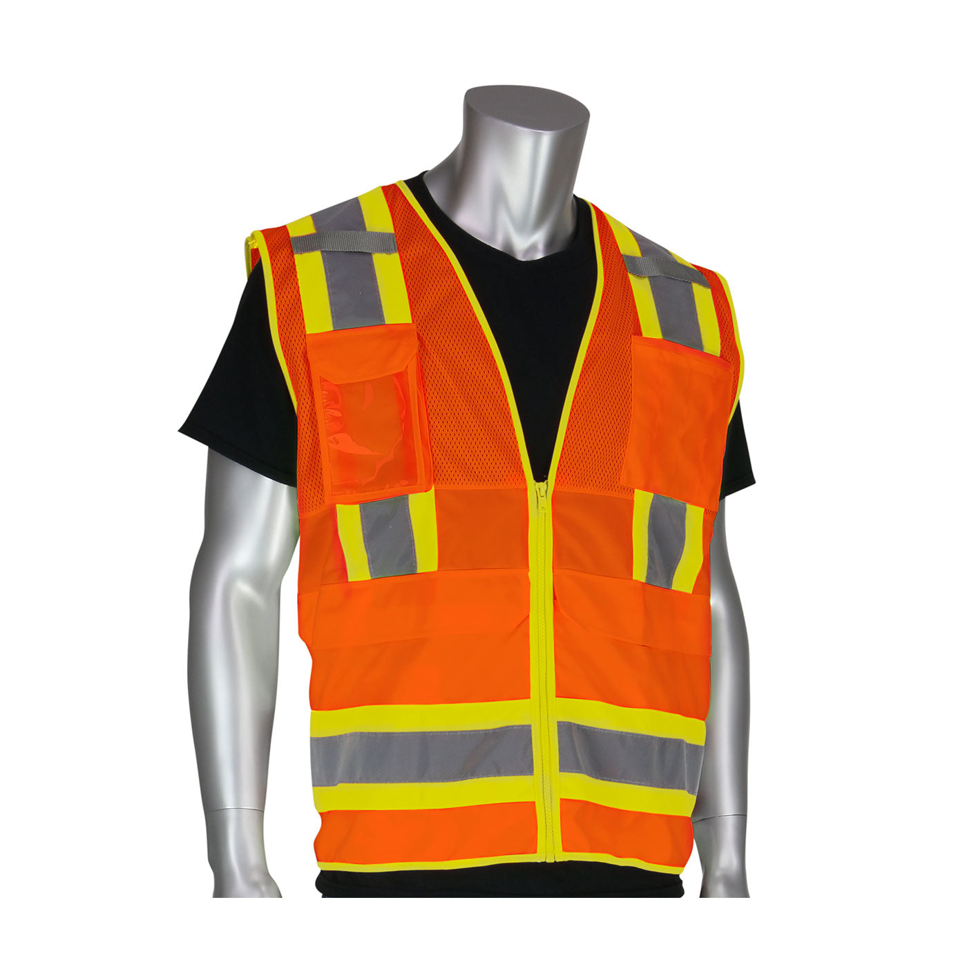 PIP 302-0700 Hi-Vis Safety Vest Polyester Mesh Hi-Vis Orange