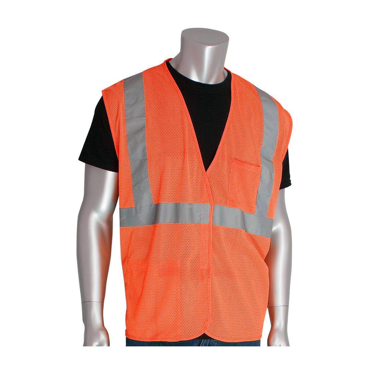 PIP 302-0702 Hi-Vis Mesh Vest Polyester Hi-Vis Orange