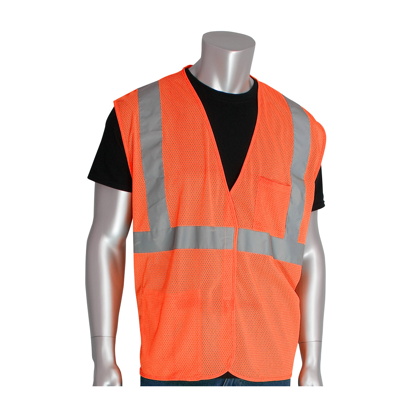 PIP 302-0702 Hi-Vis Mesh Vest Polyester Hi-Vis Orange