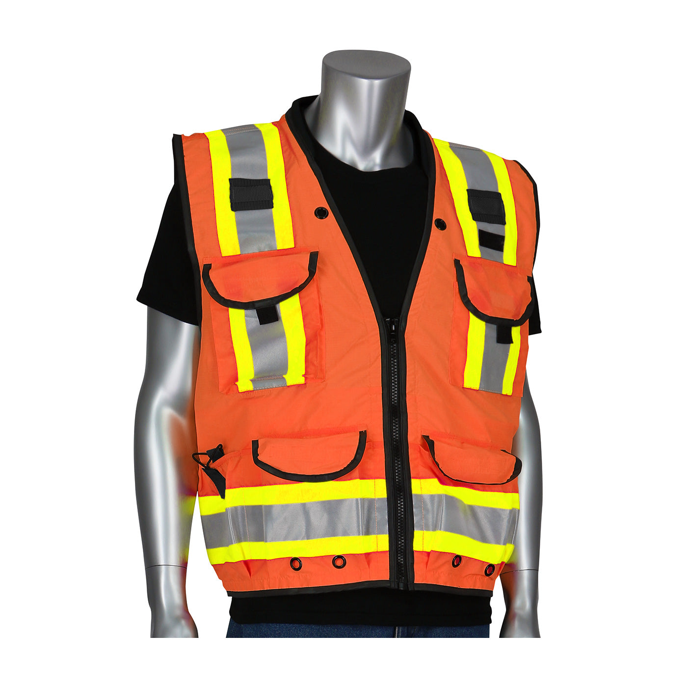 PIP 302-0900 Hi-Vis Safety Vest Ripstop Mesh Back Reflective Orange