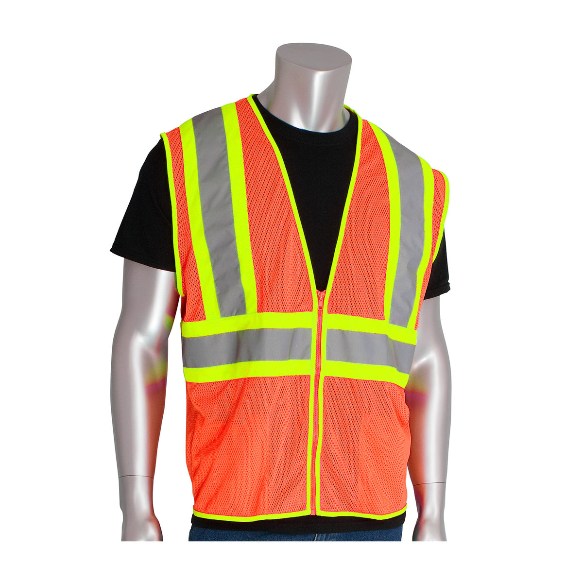 PIP 302-MV Hi-Vis Mesh Vest Two-Tone Tape Hi-Vis Orange
