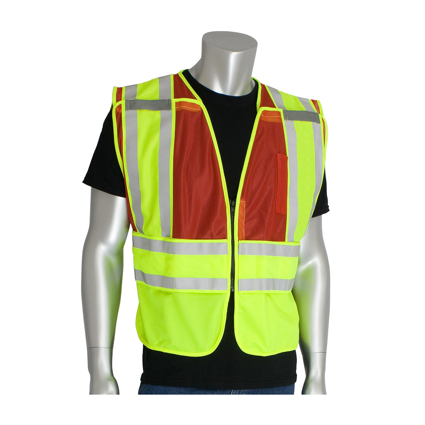 PIP 302-PSV-RED-NL Hi-Vis Safety Vest Mesh Red
