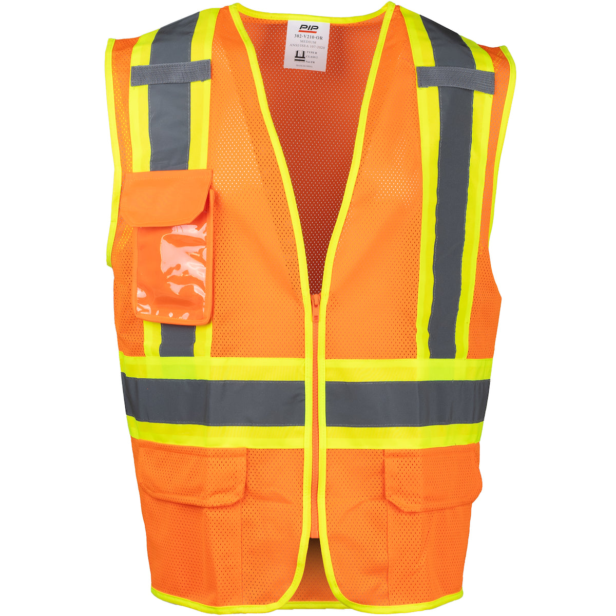 PIP 302-V210 Hi-Vis Mesh Vest Polyester Two-Tone Hi-Vis Orange